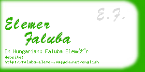 elemer faluba business card